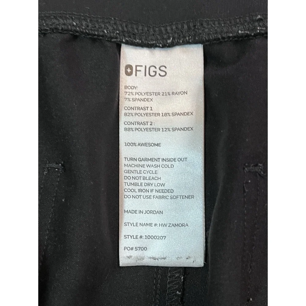 FIGS Technical High Waisted Zamora Cargo Jogger Black Sz XXL 1000207 Nurse